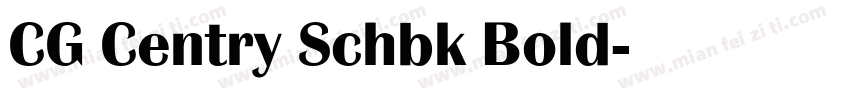 CG Centry Schbk Bold字体转换